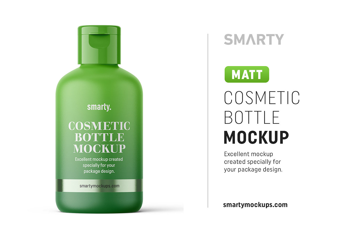 Matt cosmetic bottel mockup in Product Mockups - product preview 8