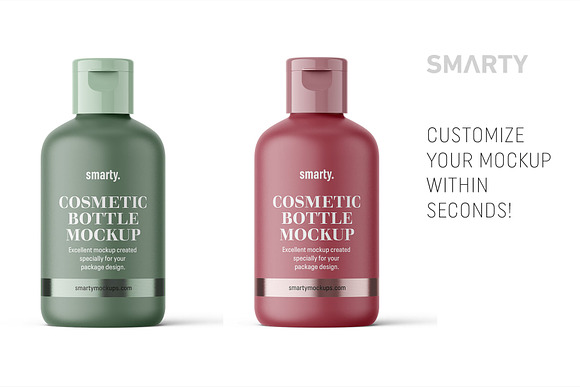 Matt cosmetic bottel mockup in Product Mockups - product preview 2