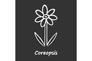 Coreopsis chalk icon