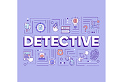 Detective word concepts banner