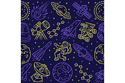 Space vector seamless pattern