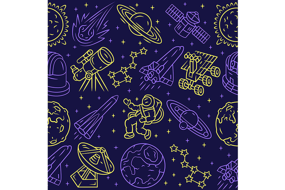 Space vector seamless pattern in Textures - product preview 8
