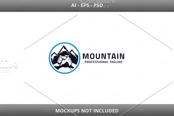 Power Team Mountain Logo in Logo Templates - product preview 3
