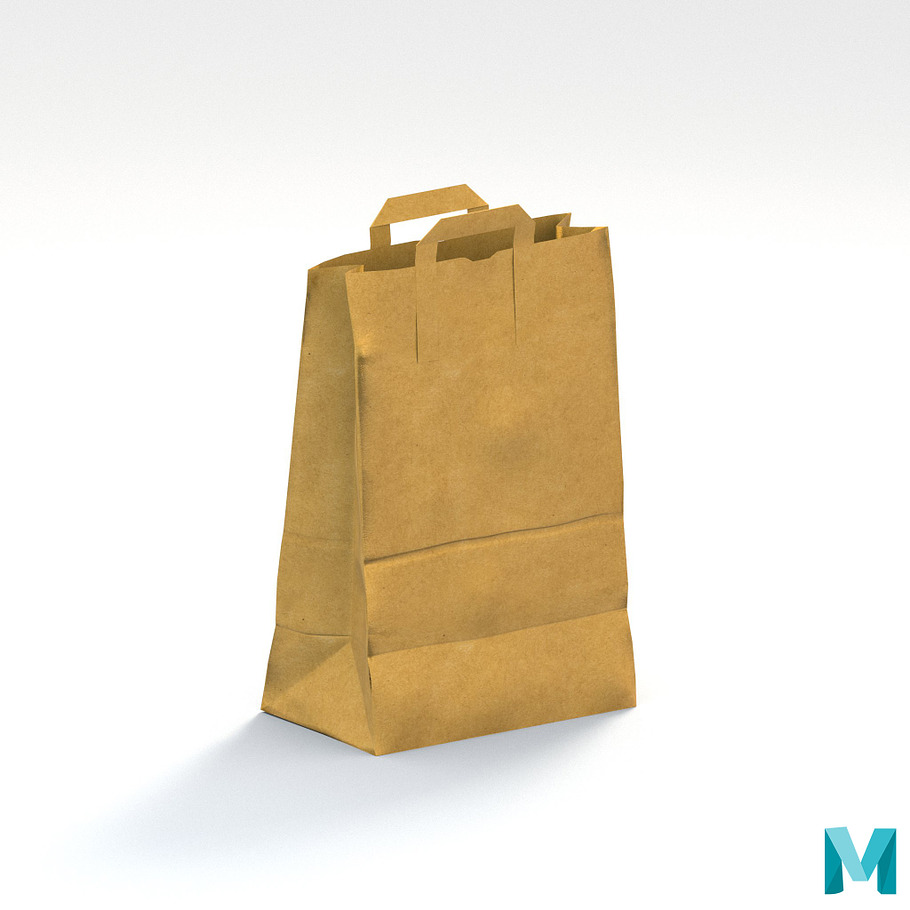 Paper Bag PBR Low poly in Objects - product preview 1