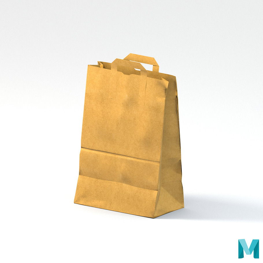 Paper Bag PBR Low poly in Objects - product preview 2