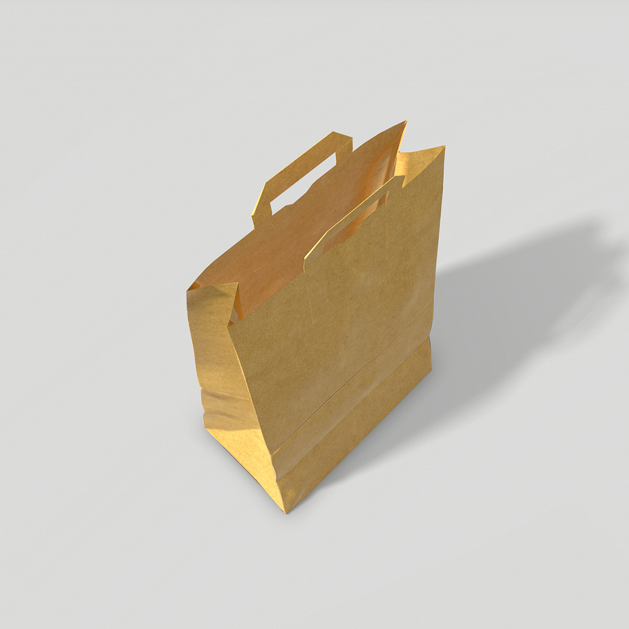 Paper Bag PBR Low poly in Objects - product preview 3