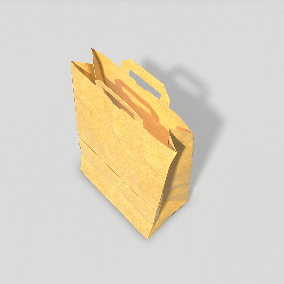 Paper Bag PBR Low poly in Objects - product preview 4