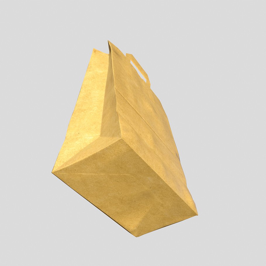 Paper Bag PBR Low poly in Objects - product preview 5