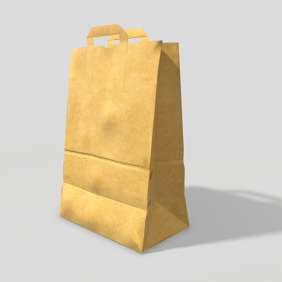 Paper Bag PBR Low poly in Objects - product preview 6