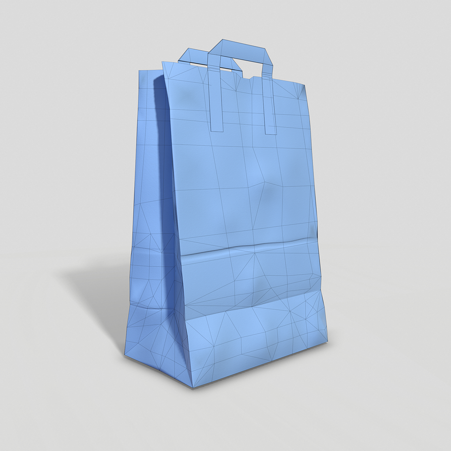 Paper Bag PBR Low poly in Objects - product preview 8