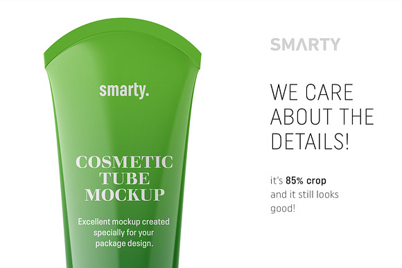 Glossy cosmetic tube mockup in Product Mockups - product preview 3