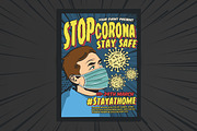 Corona Virus Campaign Comic Flyer
