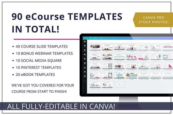 eCourse & Webinar Bundle | Canva PPT in PowerPoint Templates - product preview 1