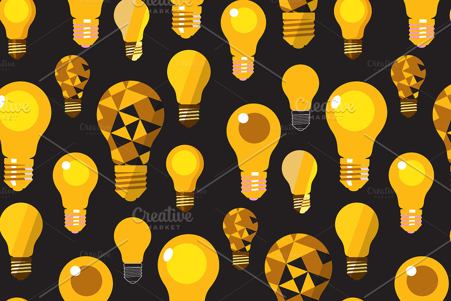 Light Bulbs Seamless Patterns in Patterns - product preview 8