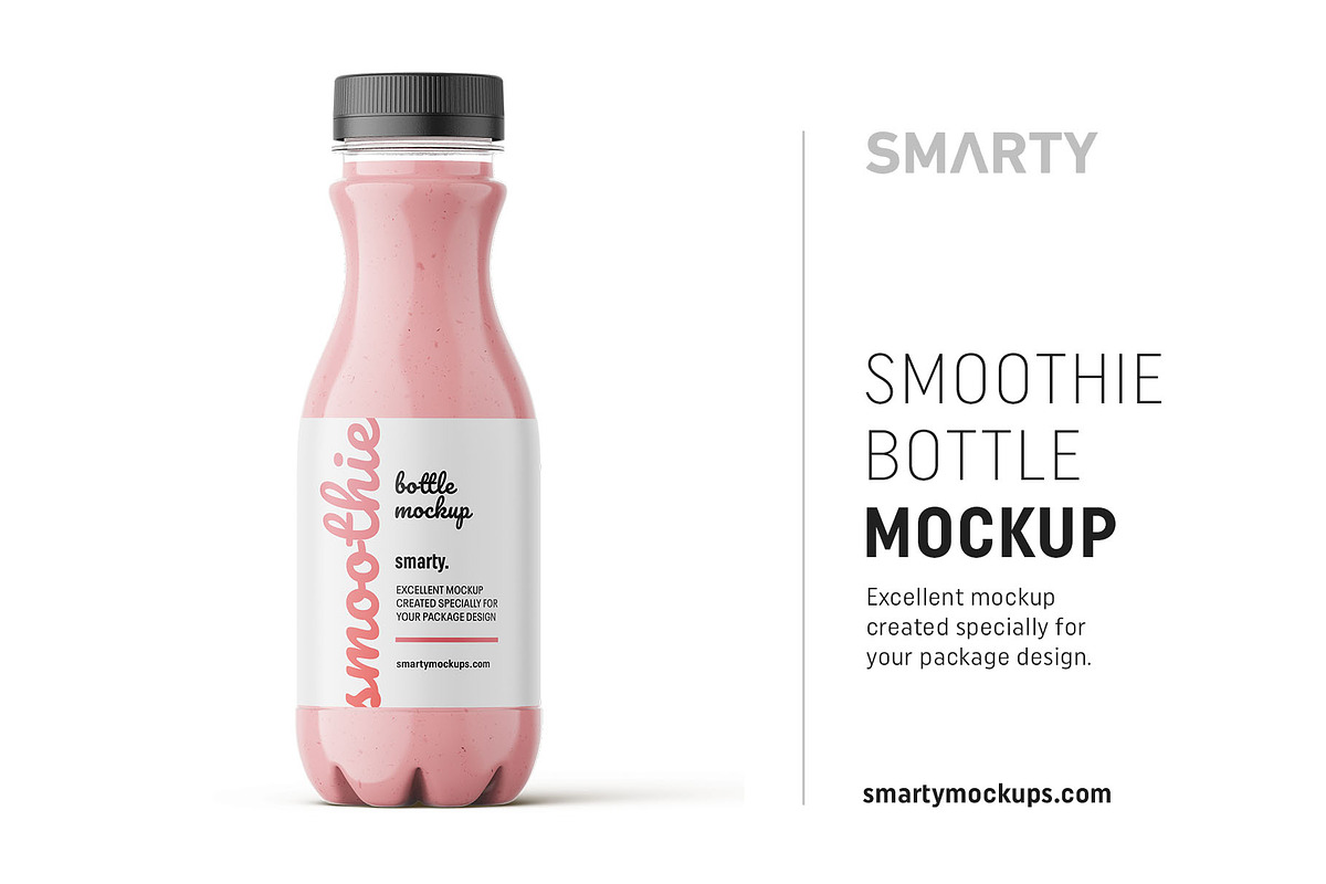 Smoothie bottle mockup in Product Mockups - product preview 8