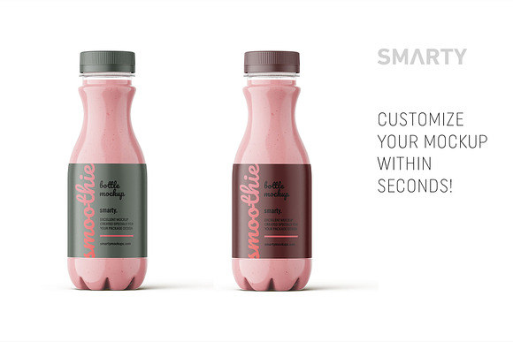 Smoothie bottle mockup in Product Mockups - product preview 2