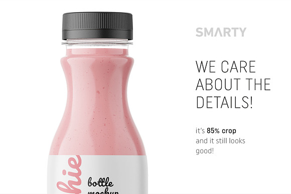 Smoothie bottle mockup in Product Mockups - product preview 3
