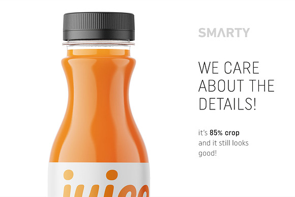 Carrot juice bottle mockup in Product Mockups - product preview 3