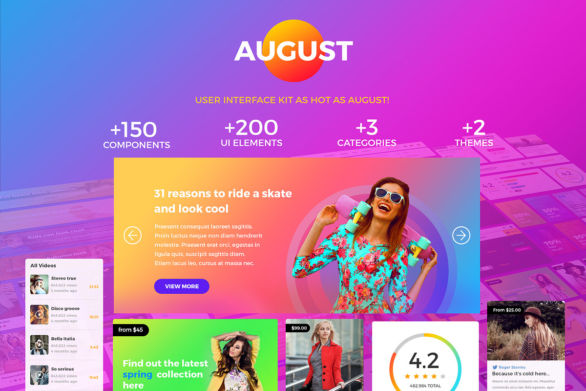 August UI kit in Templates - product preview 8