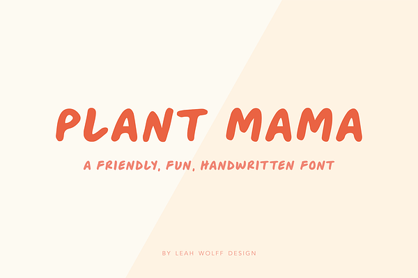 Plant Mama - A Fun Handwritten Font