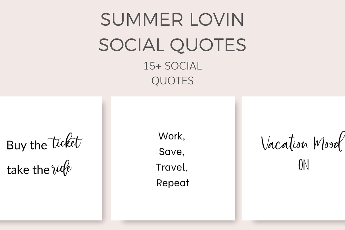 Summer Lovin Quotes (15+ Images) in Instagram Templates - product preview 8