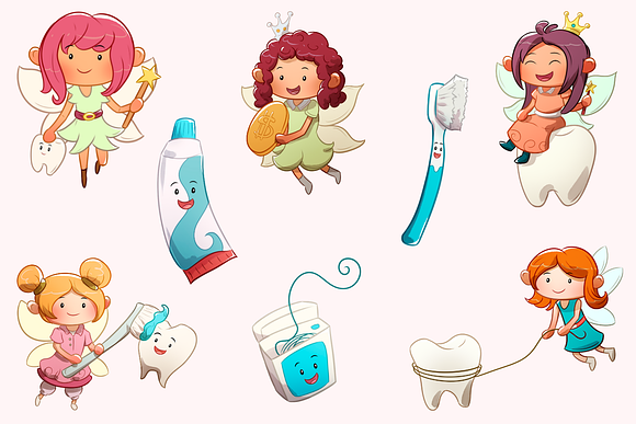 Tooth Fairy Clip Art Collection in Illustrations - product preview 1