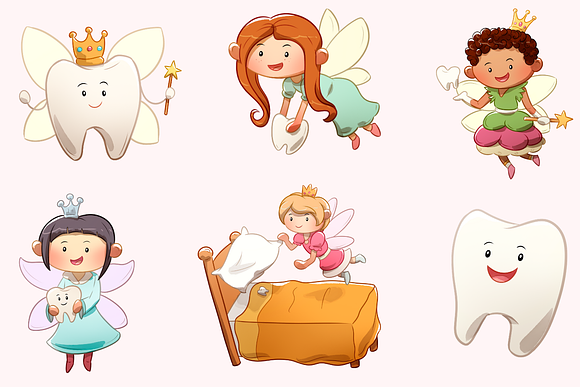 Tooth Fairy Clip Art Collection in Illustrations - product preview 2