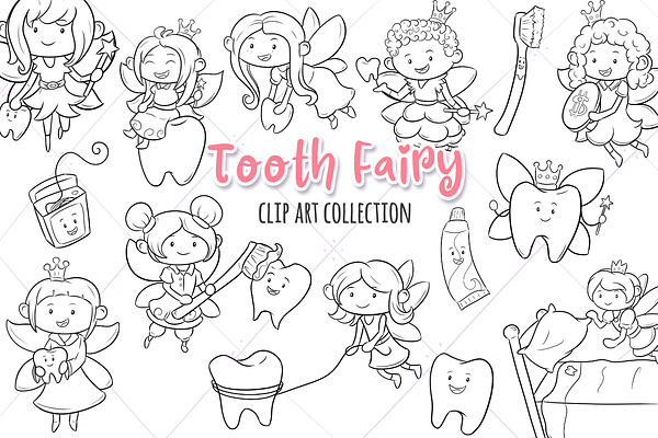 Tooth Fairy Digital Stamps