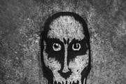 Skull Human Creepy Drawing Poster