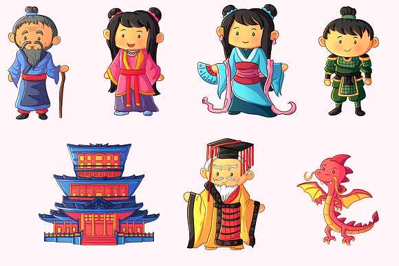 Story of Mulan Clip Art Collection in Illustrations - product preview 1