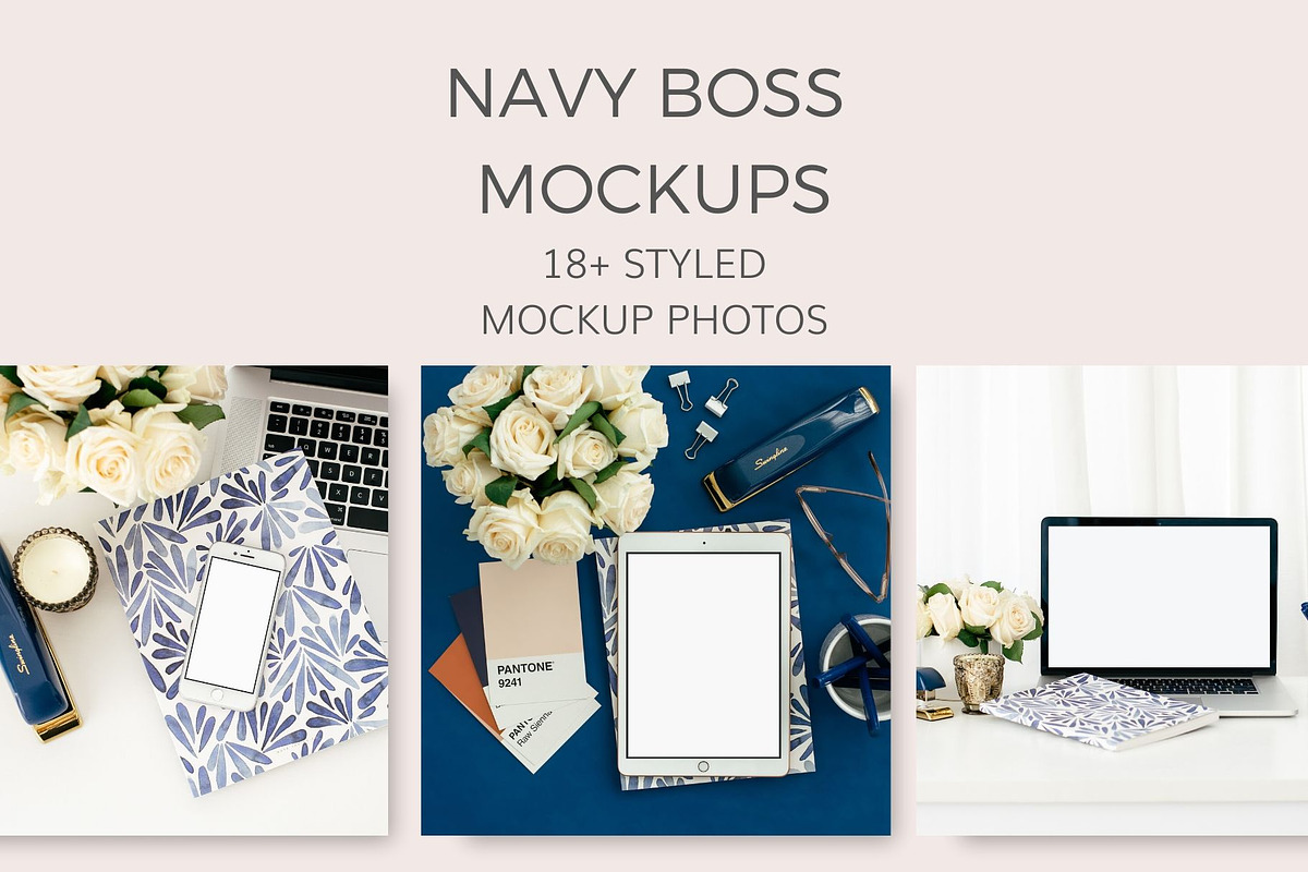 Navy Boss Mockups (18+ Images) in Mobile & Web Mockups - product preview 8