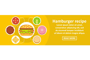 Hamburger recipe banner horizontal