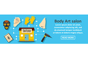 Body art salon banner horizontal