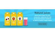 Natural juices banner horizontal