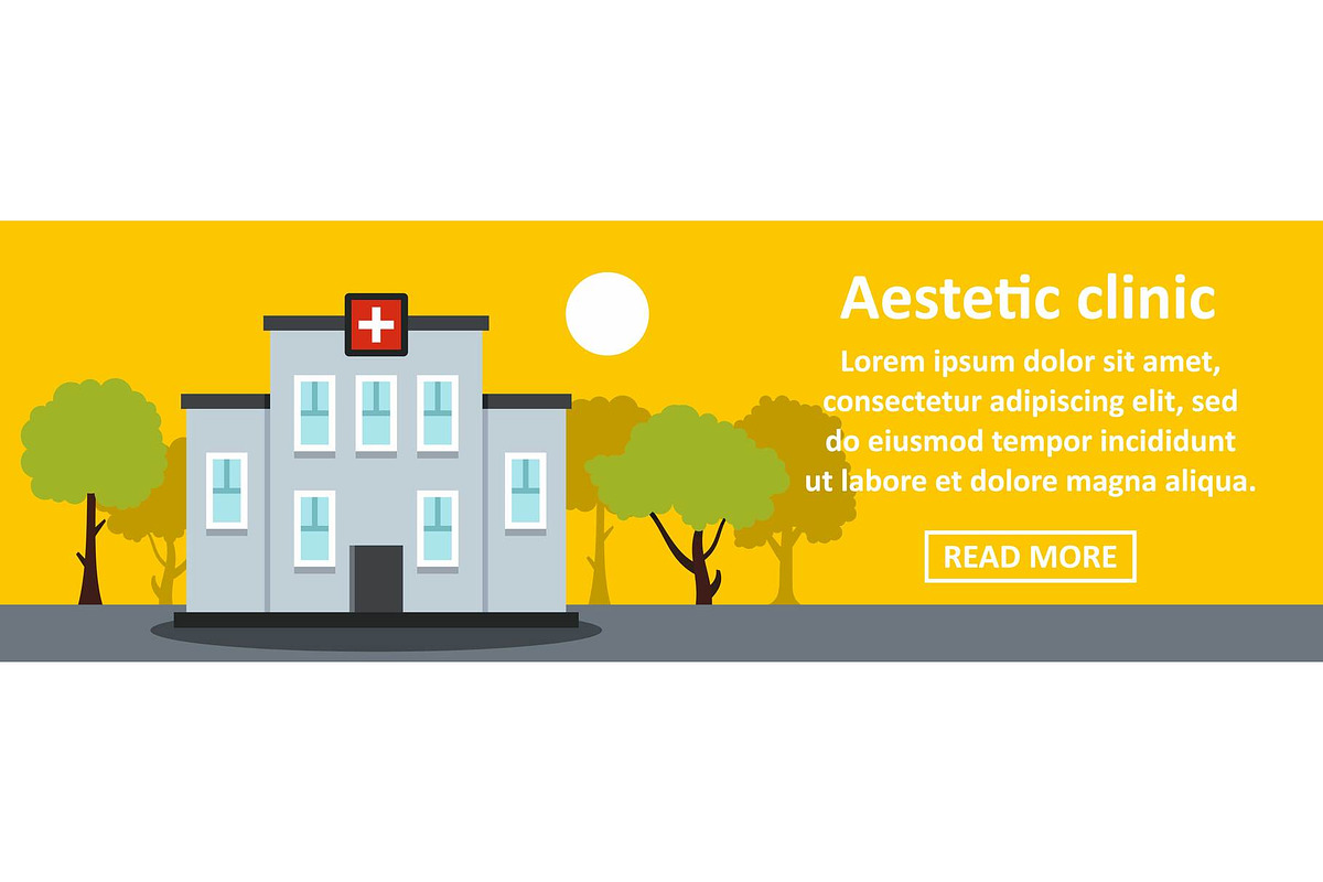 Aesthetic clinic banner horizontal in Illustrations - product preview 8