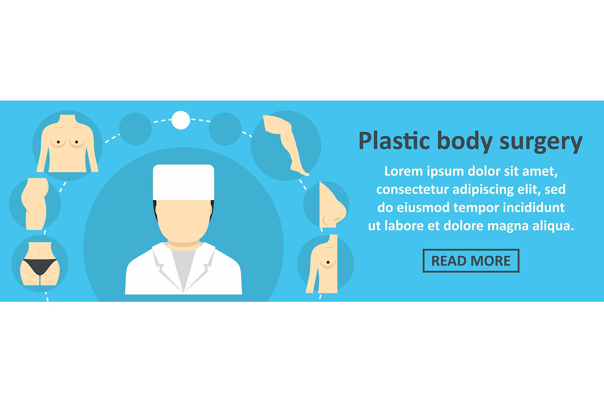 Plastic body surgery banner in Illustrations - product preview 8
