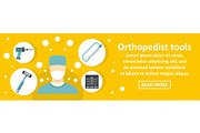 Orthopedist tools banner horizontal