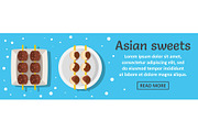 Asian sweets banner horizontal