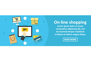 Online shopping banner horizontal
