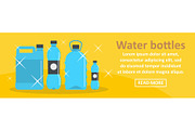 Water bottles banner horizontal