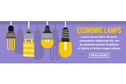 Economic lamps banner horizontal