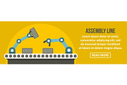 Assembly robot line banner