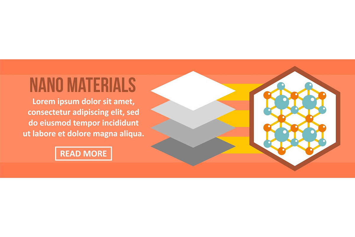 Nano materials banner horizontal in Illustrations - product preview 8