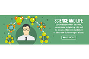 Science and life banner horizontal