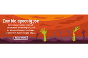 Zombie apocalypse banner horizontal