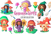 Gnome Girls Clip Art Collection