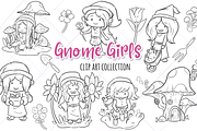 Gnome Girls Digital Stamps