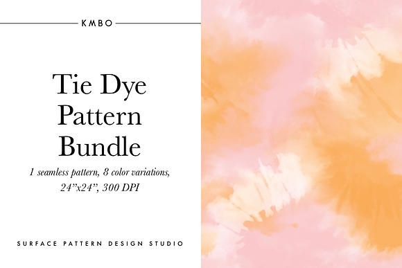Tie Dye Seamless Pattern Bundle in Patterns - product preview 3