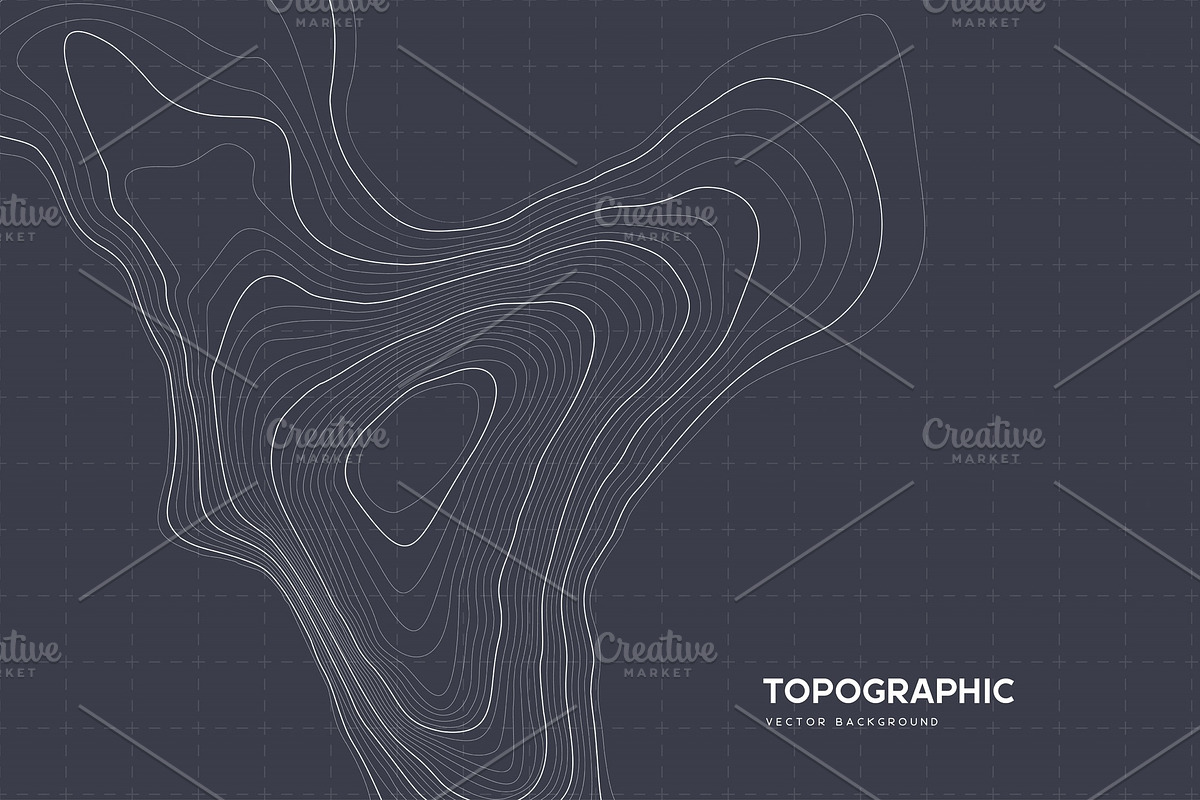 Topographic map background with copy in Illustrations - product preview 8