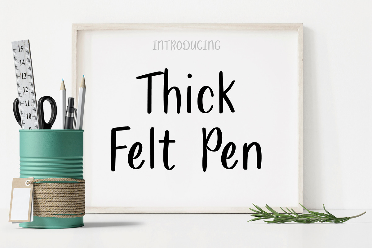 Thick Felt Pen Marker Font in Fonts - product preview 8